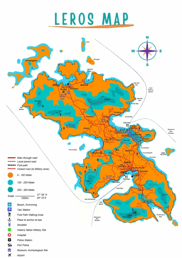 Leros map