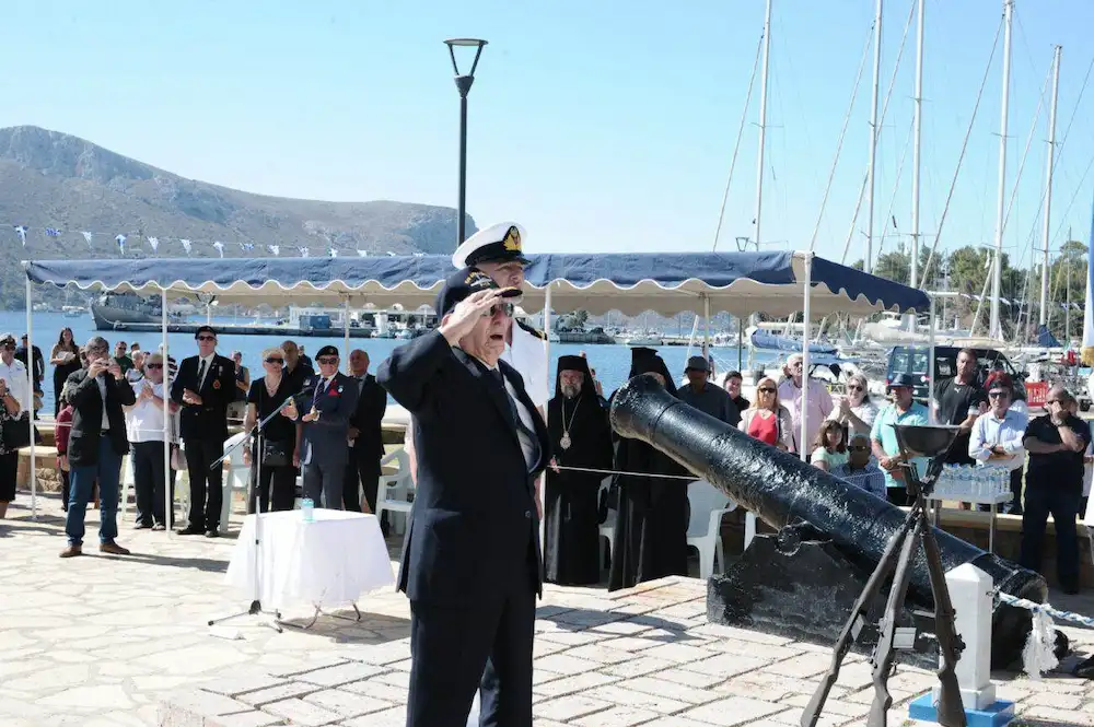 The last surviving crew member of the destroyer Vasilissa Olga, Vasileios Mangasianos-Leros