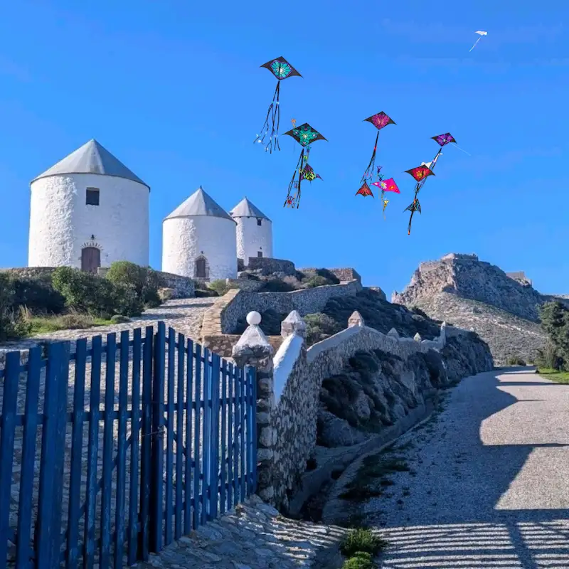 Leros clean Monday kites