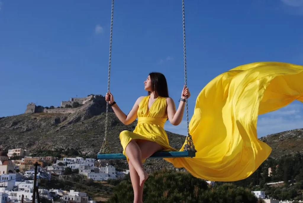 Flying dress leros photoshoot experience